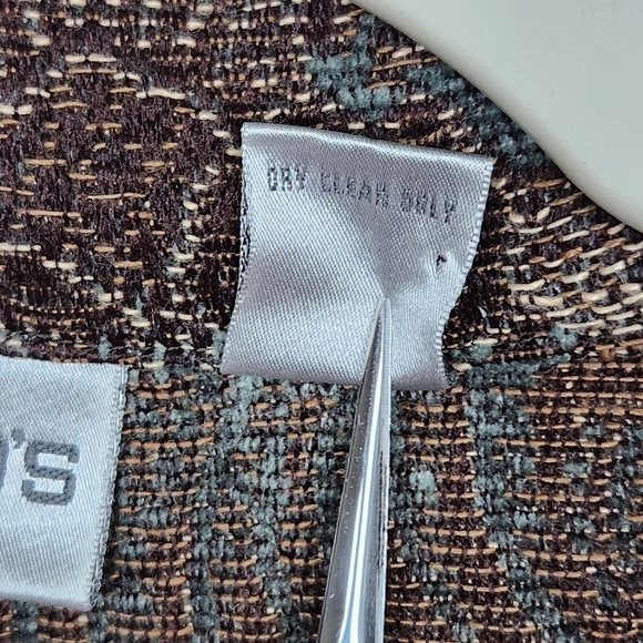 Chico's Tapestry Floral Print Blazer Jacket Women's Size Large Chico's Size 2 - Picture 7 of 7